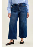 High Waist T.C. Claudia Ankle Wide Dk Deep Indigo - Plus