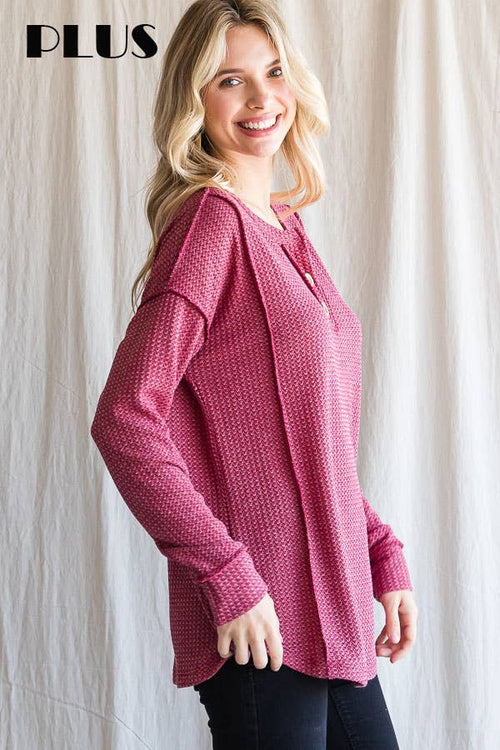 7th Ray Waffle Knit Top