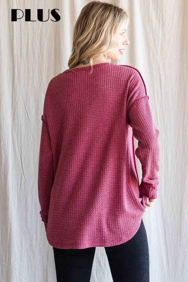 7th Ray Waffle Knit Top