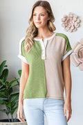 7th Ray -  Color Block Top